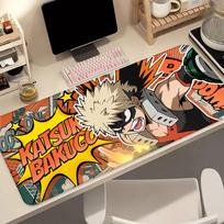 Anime M-My H-Hero A-Academia Mouse Pad Bakugo Katsuki Gaming Mousepad Non-Slip Desk Mat Keyboard Pad for Computer PC Gamer 30cmx80cm beige