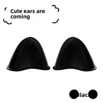 Electric Car Motorcycle Helmet Decorative Cat Ears Jewelry Stickers Cute Girl Helmet Princess Cat Ears black