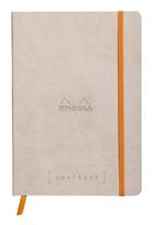 Rhodia Rhodia Rhodia Rama Goalbook A5 Dot 240 Italian Faux Leather Beige Notebook, Grid, Pages, Cover, (cf117745) smėlis
