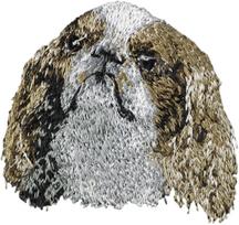 Karolio spanielis, Anglų žaislinis spanielis - šuns formos pleistras, siuvinėtas pleistras, unikali puošmena Art-Dog kuprinei įvairiaspalvė spalva