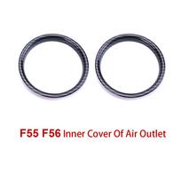 Car Air Vent Ring Outlet Cover Case Carbon Fiber Shell Housing Sticker Decor For Mini Cooper One S JCW F55 F56 F57 Accessories gray