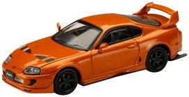 HJ64 1/64 Toyota Supra (JZA80) JDM Individuali Versija Oranžinė Metalizuota Paruoštas Produktas black