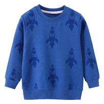 European Style Boys' Autumn/Winter Hoodie - Long-Sleeved, Terry Fabric 3T (100) blue
