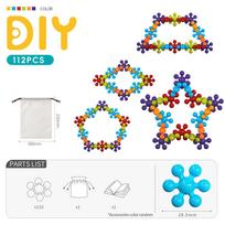 Plum Blossom Building Blocks Set Kids 3D Puzzle Creative DIY Toy Gift 112pcs