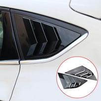 2Pcs Rear Window Blinds Vent Replacement For Ford Focus ST RS MK3 2012-2018 Automobile Triangle Louvers Styling Accessories matinė juoda spalva