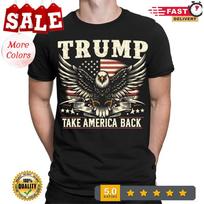 Trump T-Shirt Top Donald 2024 Take America Back USA Elections T Shirt #TA-182 4XL gray