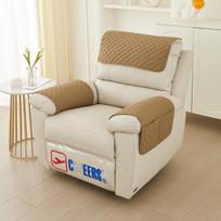Trijų dalių sofos komplektas: Galvos atramos pagalvėlė, Porankio pagalvėlė ir Laikymo kišenės Rankšluostis. One Armrest (No Pocket) beige