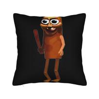 Tung Tung Tung Sahur Italian Brainrot Meme Pillow Cover Tralalero Tralala Cushion Cover Morden Pillow Case For Office Home Decor 40cmx40cm brown
