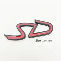 3D Metalinis automobilio galinės bagažinės emblema Lipdukas Durų Sparno Ženklelis Lipdukas R55 R56 R60 R61 F54 F55 F56 F60 S D SD SD Badge Sticker raudona/juoda