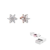 Pandora TIMELESS Synthetic Cubic Zirconia Stud Earrings Women's 282407C01 F-Brand Original Box rožinio aukso spalvos