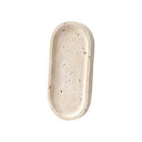 Unikalus marmurinis praustuvo padėklas kvepalų buteliukams, smulkmenoms ir makiažo reikmenims laikyti ir tvarkyti 25x12cm white