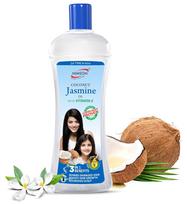 Nimson Coconut Jasmine Hair Oil with Vitamin E | For Shiny, Long Hair | Non-Sticky, Nourishing Formula | 450ml white