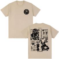Anime Jojo Bizarre Adventure Valentine T Shirts Men's Casual Cotton Short Sleeves Oversized Y2K Tees XL beige