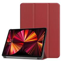 For Galaxy Tab S9 plus protective case S9 23 tri-fold leather case anti-sleep cover A 8.4 T307 20 vyno raudonos spalvos