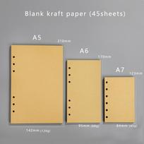 JIANWU A5/A6 Binder Filler Paper Diary Notebook Replaceable Inside Page Loose Leaf Inner Core Binder Accessories Office Supplies beige