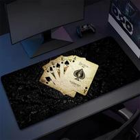 Poker Design Mouse Phone Pad Large Mousepad Xxl Gaming Rubber Playmat Lock Desk Mat Computer Mouse Gamers Work Carpet Office 800x300x2mm black