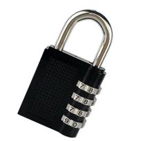 Combination Padlock 4 Dial Keyless Anti Theft Zinc Alloy Universal for Luggage Cases GYM Locker white
