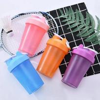 1-7PCS Shaker Bottles Sport Water Cups Whey Protein Powder Mixer Bottle Fitness Gym Shaker Outdoor Portable Plastic Drink Cup orange
