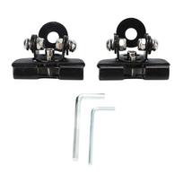 2PCS Stainless Steel Hood Mount Bracket Bonnet Fix Rack for Cars / Trucks / SUVs /UTVs Lamp Install juoda