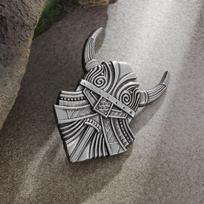 Retro Norse Mythology Brooch Amulet Men Women Pin Clothing Accessories white