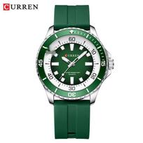 CURREN 8448 Unisex lauko laikrodis su dideliu ciferblatu ir gumine apyranke black
