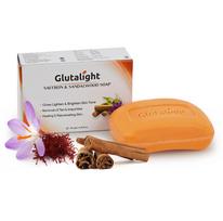 Glutalight Saffron & Sandalwood Soap | Glutathione | Tan Removal | Hydrates, Soothes, & Cleanses Gently | Fades Pigmentation & Dark Spots | Nourish white