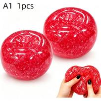 Slush Material  Stress Ball Portable Squeeze Fidget Toy For Anxiety Relief School Office Use red