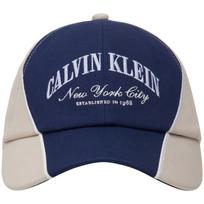 Calvin Klein Trendy contrasting color stitching embroidered pure cotton baseball cap, same style for men and women, couple style 4D5088G-P3Q