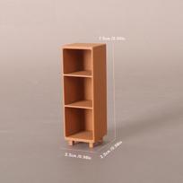 New 1Pcs 1:12 Dollhouse Miniature Bookshelf Bookcase Model Simulation Storage Cabinet Locker Ornament Furniture Decor Toy beige