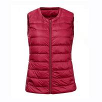 6XL 7XL Didelio dydžio liemenė Moteriška šilta liemenė Itin lengva pūkinė liemenė Moteriška nešiojama be rankovių Žieminė šilta pamušalas XXXL red