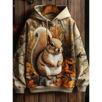Gyvūno Hoodis Juokingas Vištos Voverės Arklys Triušis 3D Spausdinimo Hoodis Vyrai Moterys Mados Oversize Hoodies Moterys Sweat Street Striukė 6XL brown