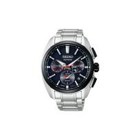 SEIKO Antimagnetic Solar Quartz Titanium Strap Men's Watch Blue Dial SBXC103 juoda