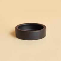 Reptile Ceramic Feeder Dish | Skid-Resistant Dual-Purpose Food & Water Bowl | Breadworm & Live Insect Feeding Habitat Essential black