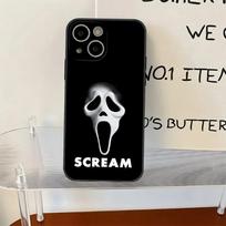 Ghostface siaubo 'Scream' meno stiliaus telefono dėklas iPhone 16 15 14 13 12 11 Pro Max XS X XR 7 8 SE modeliams, galinis dangtelis iPhone 12 gray