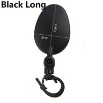 Rear View Cycling 360° Rotate Handlebar Bicycle Mirror Bike Rearview Motorcycle Looking Glass Black Long black