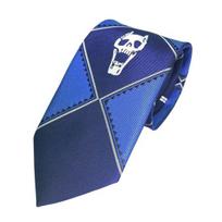 Kira-Yoshikage Cosplay Kaklaraištis Kaukolės Dekoracija Imituotas Unisex Minkštas Jaukus Vaidmenų Žaidimo Reikmenys Poliesteris JoJos Keisti Nuotykiai Anime Suaugusiųjų Kaklaraištis Šventei blue