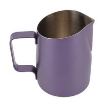 Milk Frother Cup Stainless Steel Incisive Mouth Profession Milk Frothing Pitcher Coffee Jug for Coffee Shop Purple 450ML