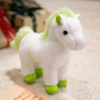 25cm Hairy Pony Plush Toy Cute Soft Kawaii Fluffy Horse Stuffed Dolls Girls Boys Companion Toys Home Decor Plush Dolls 25cm žalia
