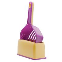 Large Shovel-shaped Cat Litter Scoop Storage Base for Cats, Cat Litter Scooper, Cat Feces Scoop, Small Holes, Thickened, Large-sized Pet Supplies violetinė