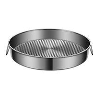 Stainless Steel Steamer Small Food Steamer Basket Steaming Rack 5 Sizes for Rice Vegetables Meat Fish Dumplings Dim Sum 32cm gray