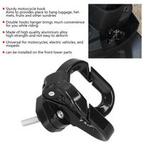 Universal Motorcycle Hook Helmet Luggage Bag Hanger Holder Carrier Aluminium Alloy black
