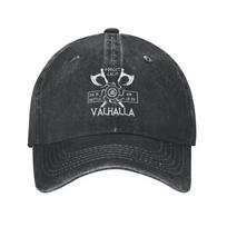Custom Unisex Cotton Die In Battle And Go To Valhalla Viking Baseball Cap Adult Adjustable Dad Hat Men Outdoor Snapback Caps One Size gray