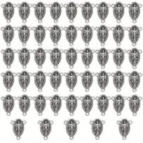 50 vnt. Mūsų Ponios Mergelės Marijos pakabukų katalikiškų Medalla Milagrosa pakabukų rožinio centrinis elementas jungtis „pasidaryk pats“ gamybos priedai 50pcs gray