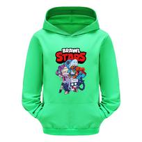 4093 Vaikams Berniukams Mergaitėms Brawl Stars Spausdinti Kišeniniai Ilgomis Rankovėmis Gobtuvukai 130cm