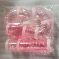 Hamster Tunnel Tube Set U-Shaped External Pipeline Small Pet Training Sports Tubes Hamster Chinchilla Cage Accessories rožinė