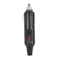 1PC 12V 24V Auto 20A Vyriškas automobilio cigarečių degiklio LED lizdo kištuko jungties adapteris, skirtas automobilių / furgonų transporto priemonių variklinių automobilių priedams black