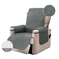 Atsparus vandeniui užvalkalas foteliui-atsilenkiančiam krėslui, kėdei, sofa-lovai, su reguliuojamu elastiniu dirželiu, baldų apsauga svetainei Matches the image gray