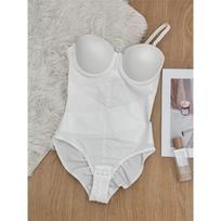 Plus Size Strapless Body Shaper With Underwire Bra, Tummy Control & Waist Cinching For Formal Dresses, Seamless Full Bodysuit For Women S balta