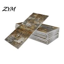 Industrial Style Wall Decor 16Pcs Peel And Stick Backsplash Tile, Waterproof Stickers, Removable Easy Tiles Panels, Self Adhesive PE Foam Brick H gray
