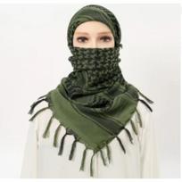 Arabų Keffiyeh Shemagh Šalikas Medvilninis Žiemos Skara Kaklo Šildytuvas Galvos Apdangalas Vėjui Atsparus Taktinis Stovyklavimo Šalikas Vyrams Moterims 138x138cm black